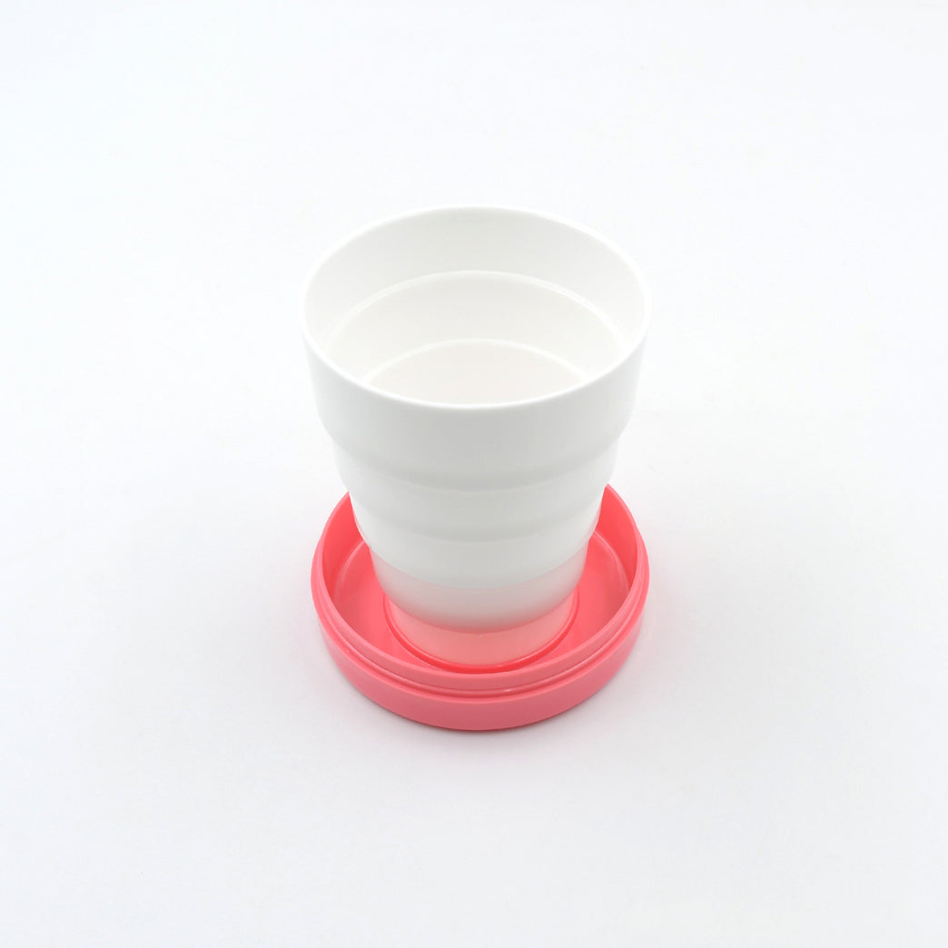 Portable Travelling Cuptumbler With Lid Folding Pocket Glass For Travelling Water Cup For Kids Walker Folding Camping Cup With Lids Expandable Drinking Cup Folding Cup For Kids Travel - (Pack Of 1)