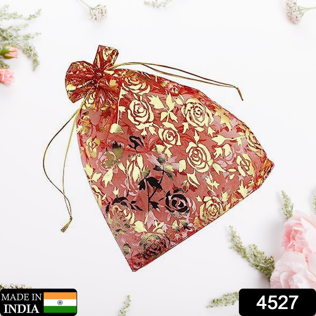 4527 Net Fabric Drawstring Pouch For Dry Fruits Packing Organza Shagun Potli Baba Wedding Party Favor Gift Bags