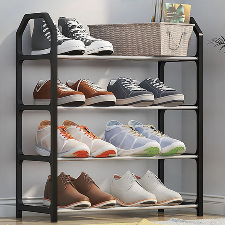 4 Layer Spacesaving Shoes Show Rack Folding Shoe Rack (1 Pc)