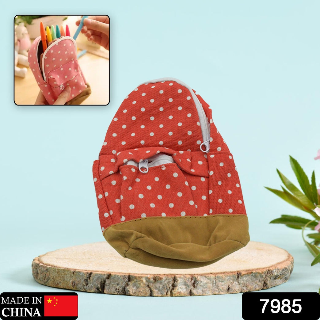 7985 Reusable Multipurpose Washable Pouch Pen Pencil Stationary Case Travel Boys Girls Pouch With Zip Cosmetic Makeup Pouch Mini Backpack Pen For Travel School Stationary