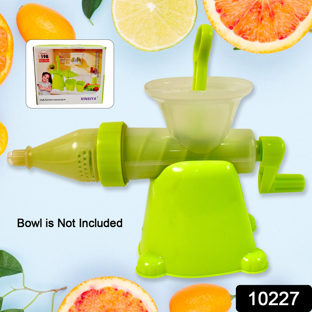 Manual Juicer Modern Plastic Fruit And Vegetable Juicer (1 Pc Bowl Not Included)