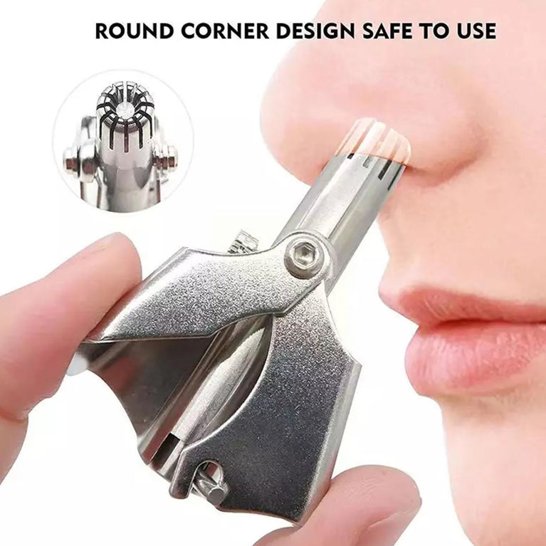 Nose Hair Clipper Stainless Steel Hair Remover (1 Pc With Brush Plastic Case)