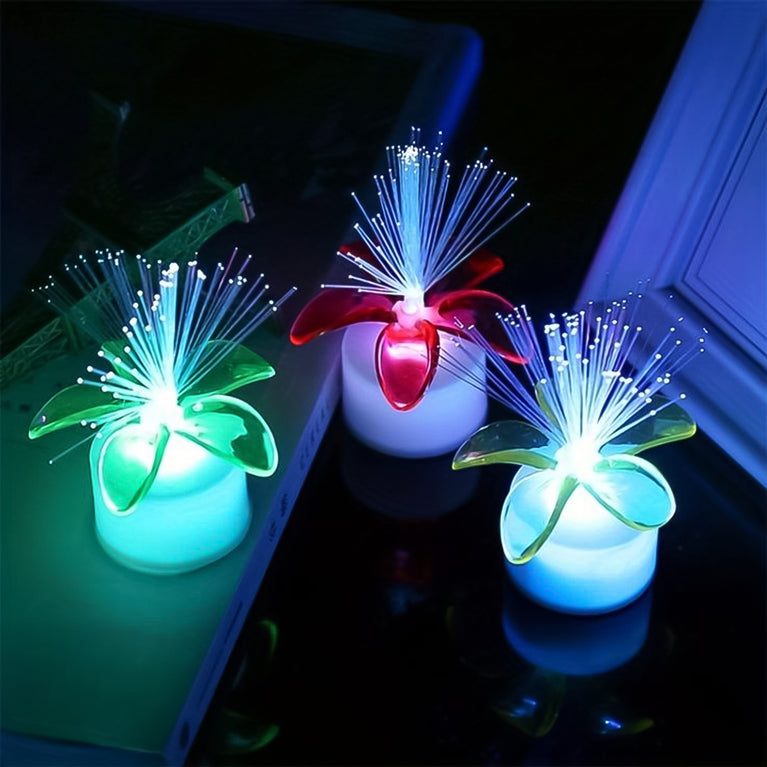 6237 Fiber Optic Light Mini Color Change Led Table Centerpieces Light Up Candle - Pack Of 12
