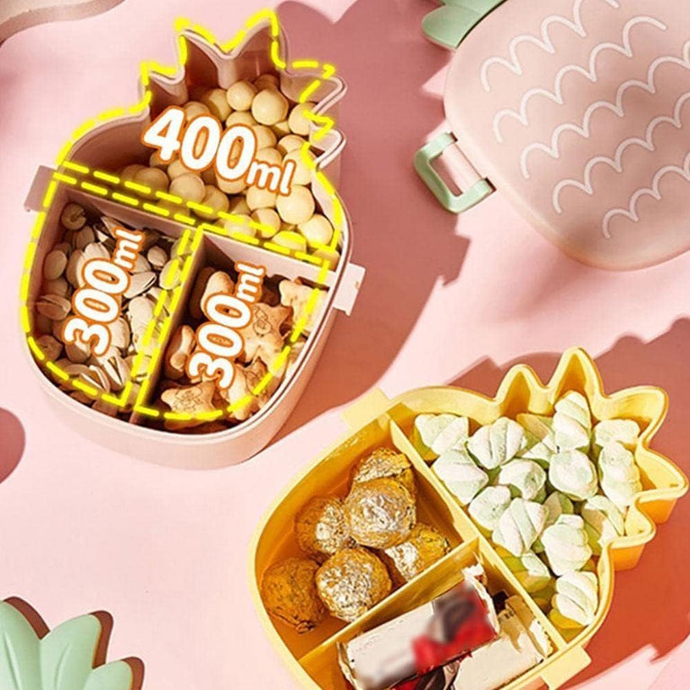 5495 Pineapple Shaped Lunch Box With Compartments Lunch Food Container With Box Portable Lid School Kids Lunch Box