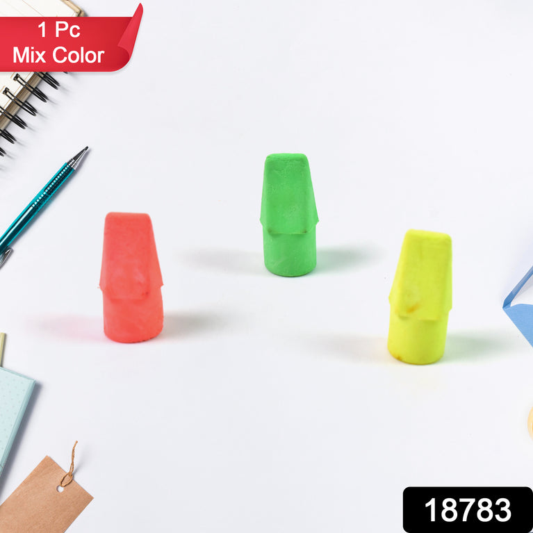 Pencil Top Eraser Rubber Erasers (1 Pc Mix Colour Design)