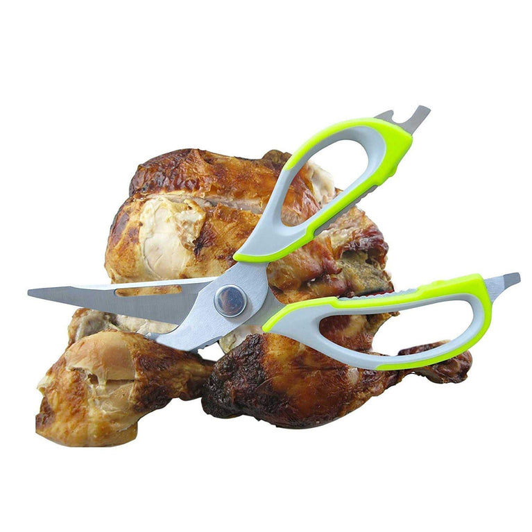 8193 Multi-purpose Kitchen Shears With Magnetic Holder Stainless Steel Red Multifunction Heavy Duty And Kitchen Scissors