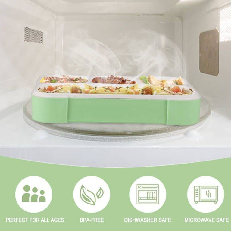 5212 Lunch Box 4 Compartment With Leak Proof Lunch Box For School Office Use