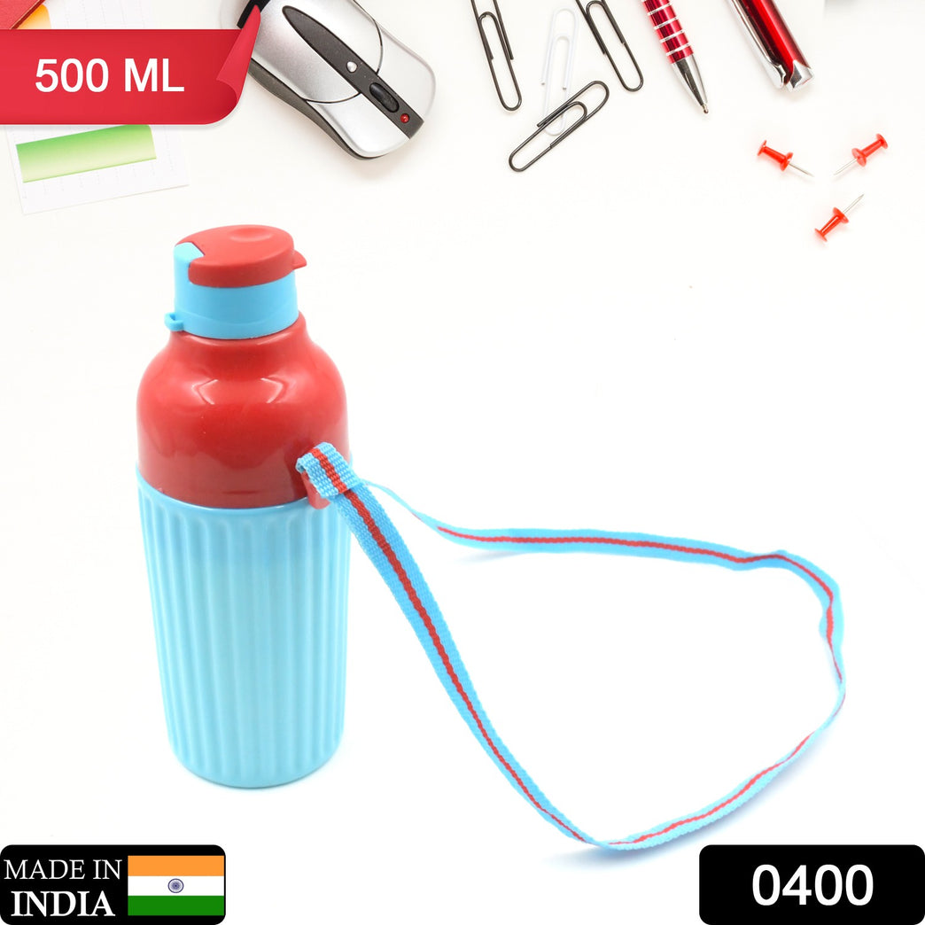 0400 Plastic Sports Insulated Water Bottle With Dori Easy To Carry High Quality Water Bottle Bpa-free Leak-proof For Kids School For Fridge Office Sports School Gym Yoga (1 Pc 500ml)