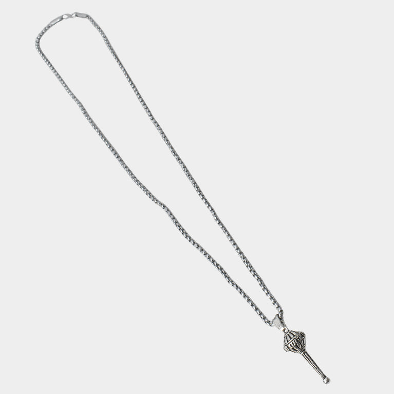 Silver Chain With Gada Pendant Locket (1 Pc)
