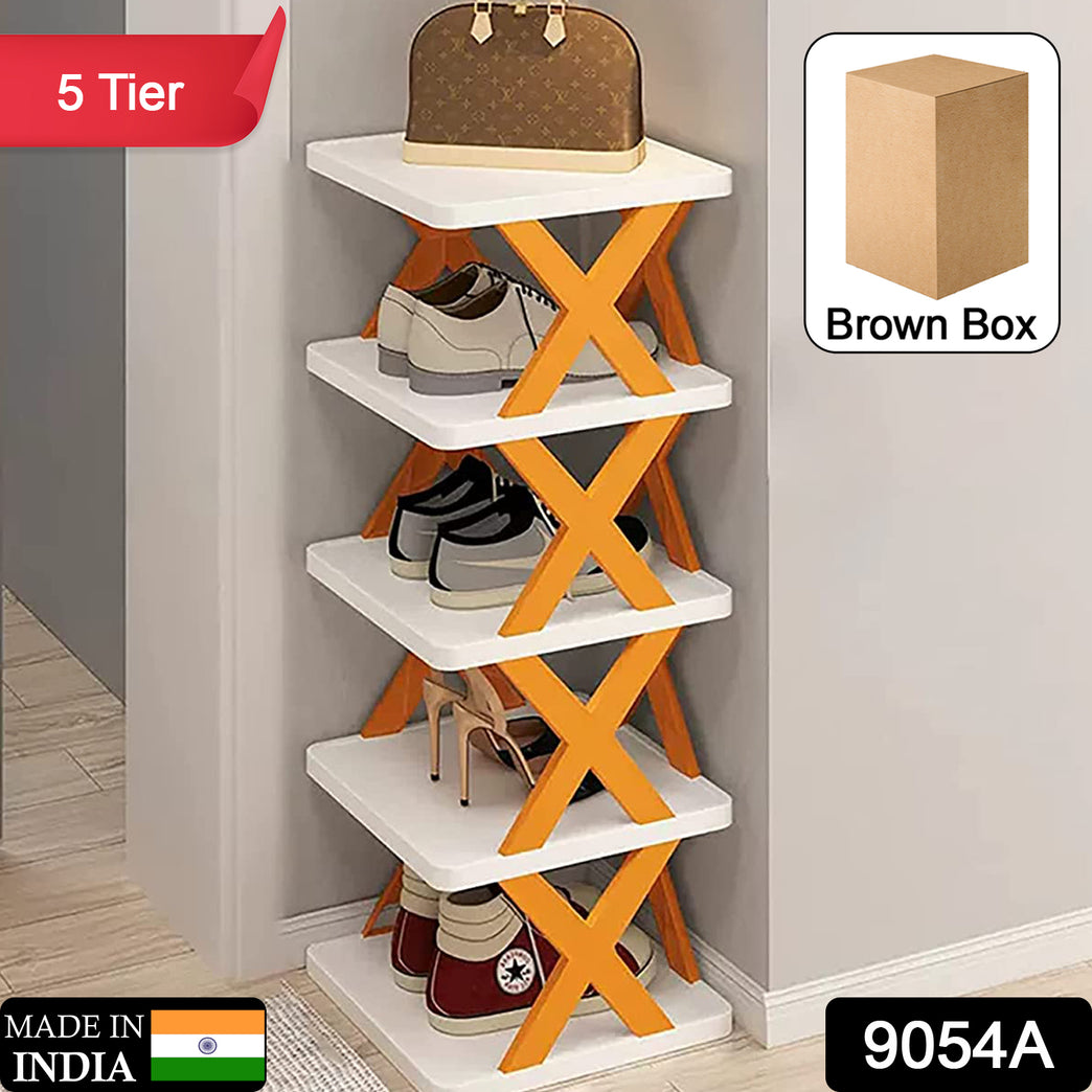 9065 5 Tier Shoes Stand Shoe Tower Rack Suit For Small Spaces Closet Small Entryway Easy Assembly And Stable In Structure Corner Storage Cabinet For Saving Space