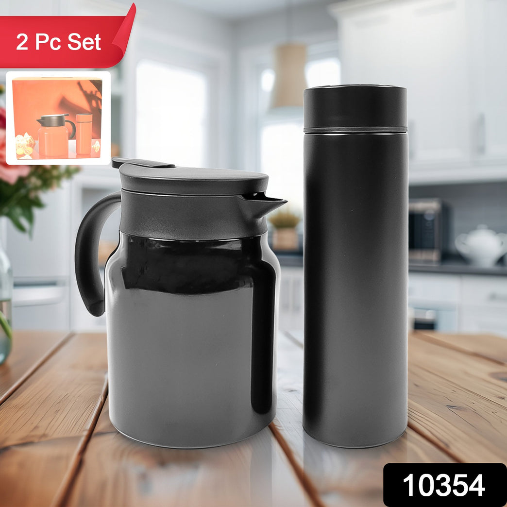 Thermal Coffee Carafe Tea Pot Water Bottles With Led Display (Bottle 500 Ml Pot 1000 Ml 2 Pc)