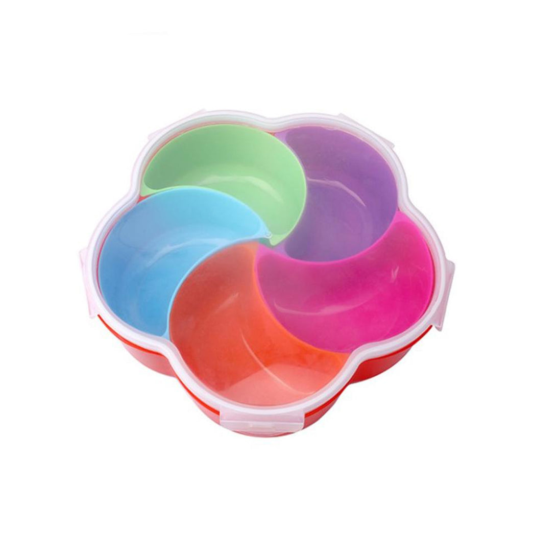 2863 5compartments Party Food Storage Snack Nuts Box For Peanuts Fruits And Candy Box For Home Kitchen Use