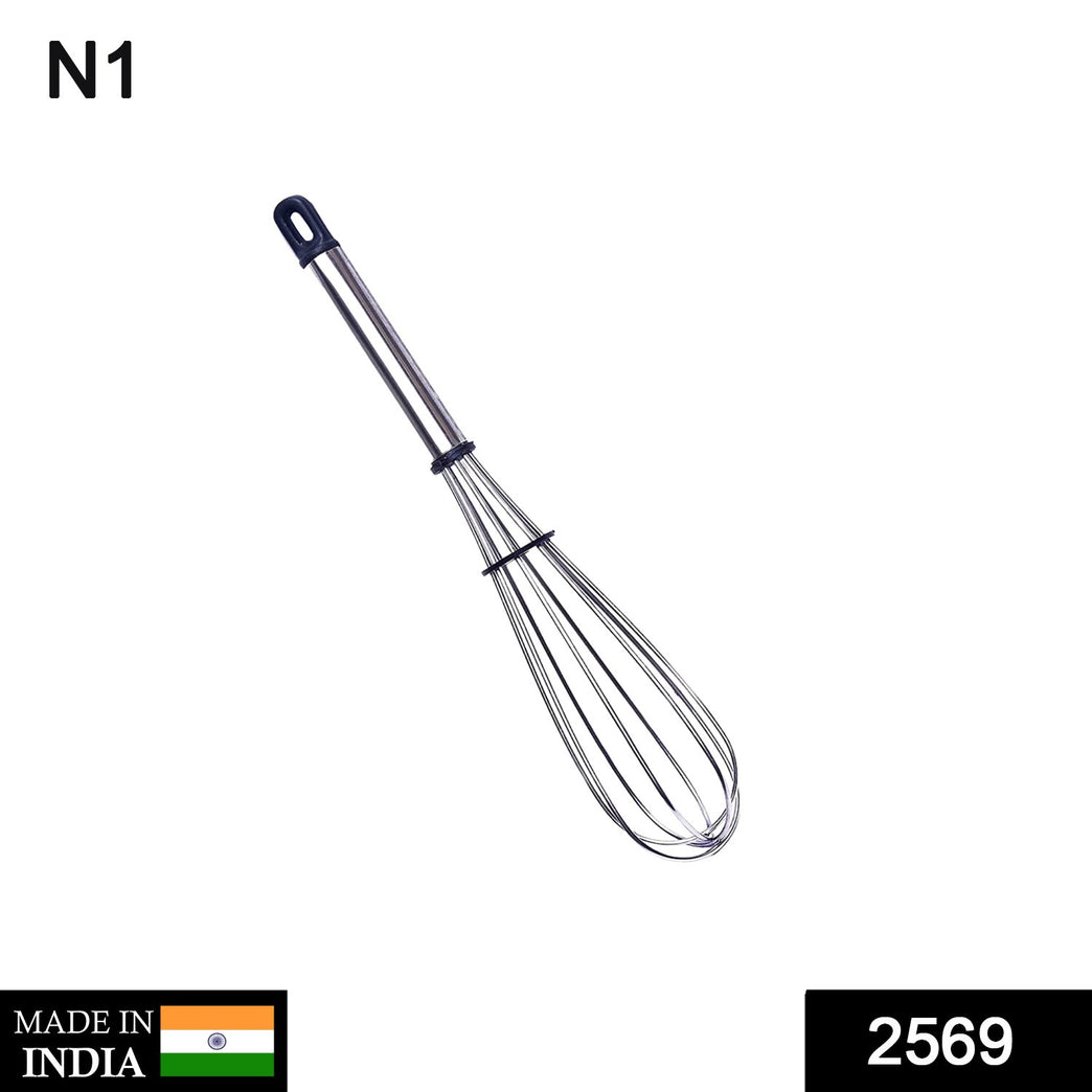 2569 Stainless Steel Wire Whiskballoon Whiskegg Frother Milk Egg Beater (8 Inch)