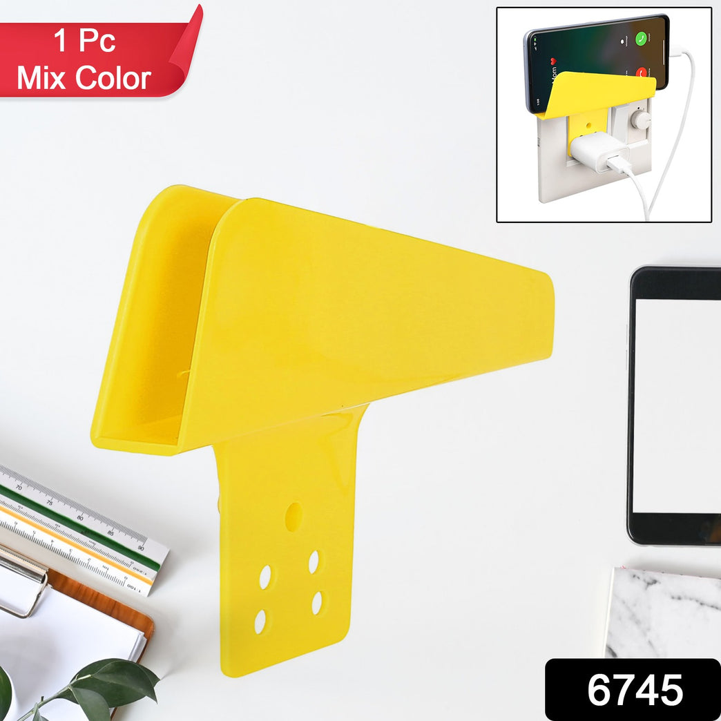 Plastic Secure Mobile Phone Charging Stand Holder (1 Pc Mix Color)