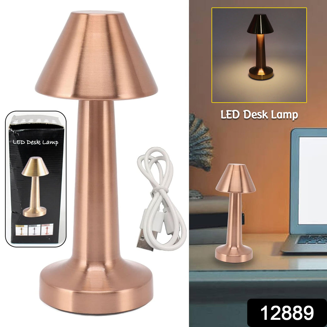 Led Lamp With Touch Control Decorative Desk Lamp Portable Metal Led Table Lamp Usb Rechargeable 3 Color 3 Levels Brightness Dimmable Eye Protection Modern Lamp For Home Decor Party Kids Room Bedroom (1 Pc)