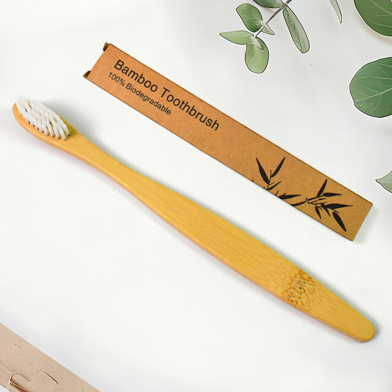 Wooden Bamboo Brush Toothbrush Ultra Soft Bristles (1 Pc)