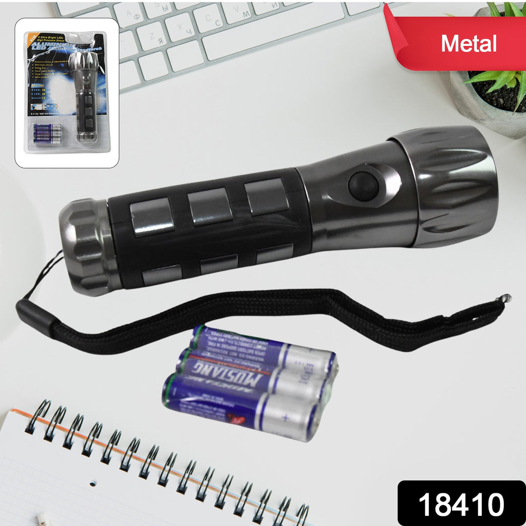 Aluminium Ledxenon Rubber Grip Handtourch (31.5v Aaa Batteries Not Included)
