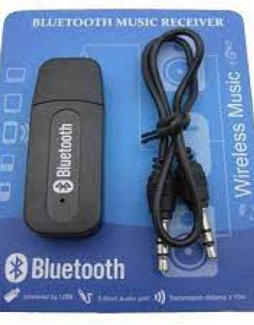 Bluetooth Stereo System Audio Aux Receiver USB Adapter 3.5mm for Car Speakers USB Adapter (Black)