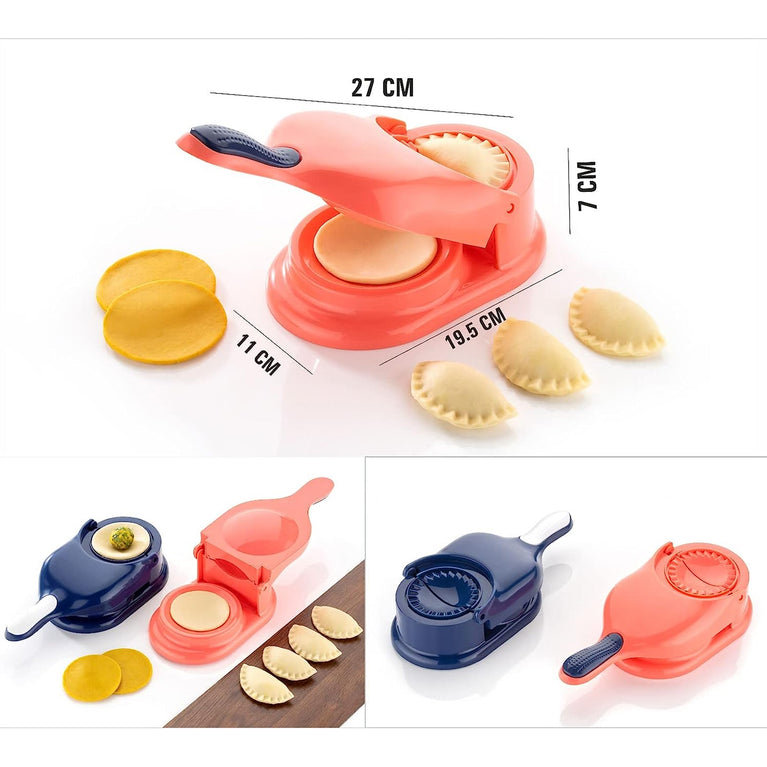 5302 Dumpling Press Mould For Gujiya Ghughra Momos Making 2 In 1 Dumpling Maker Mould Machine Kitchen Dumpling Making Tool