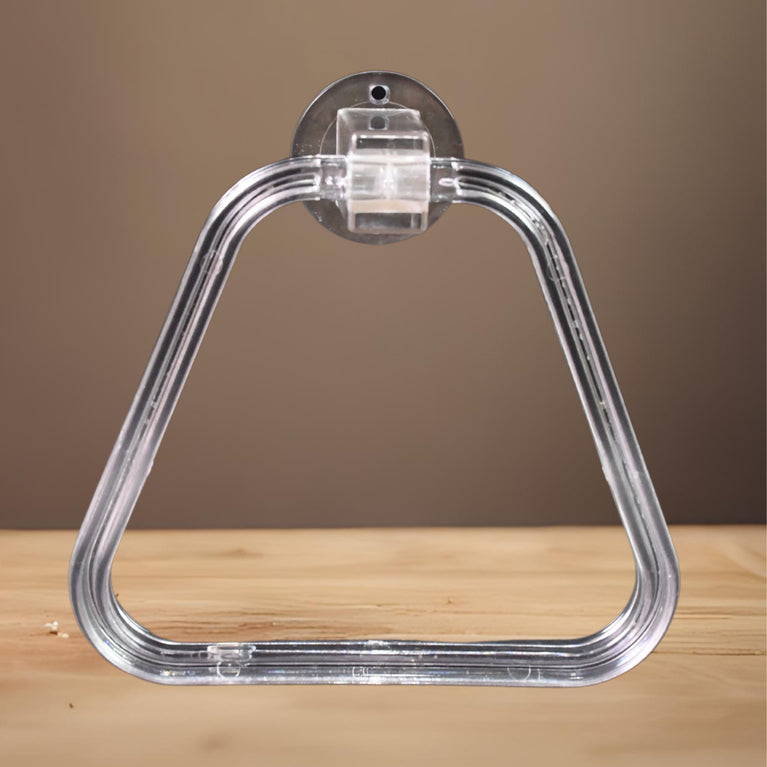 Unbreakable Abs Square Towel Ring Wall Mounted Stand Holder (1 Pc)