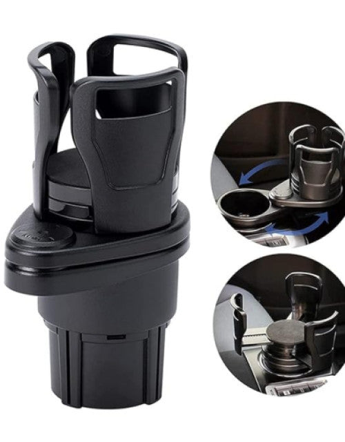 Car Cup Holder Expander Adapter with Adjustable Base, Universal Multi-Functional