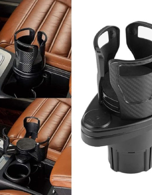 Car Cup Holder Expander Adapter with Adjustable Base, Universal Multi-Functional