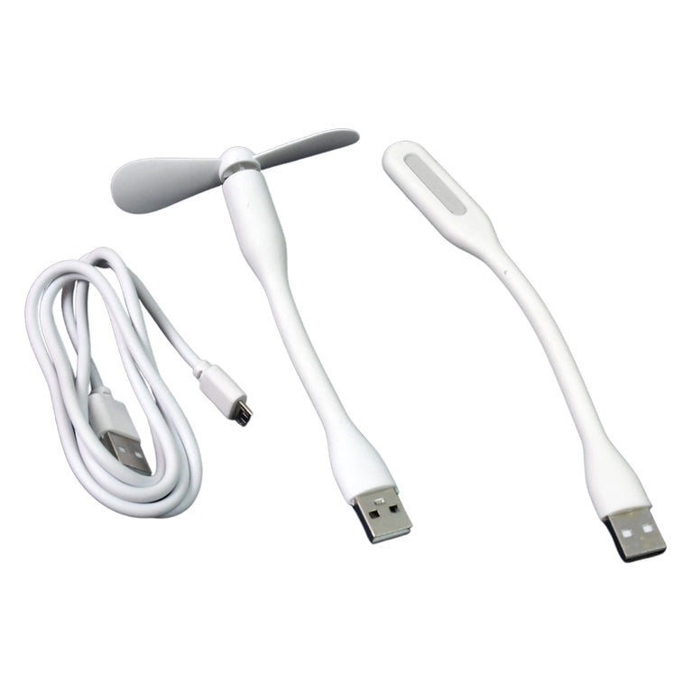Portable Mini Usb Fan Usb Light Micro Usb Cable (3 Pcs Set)