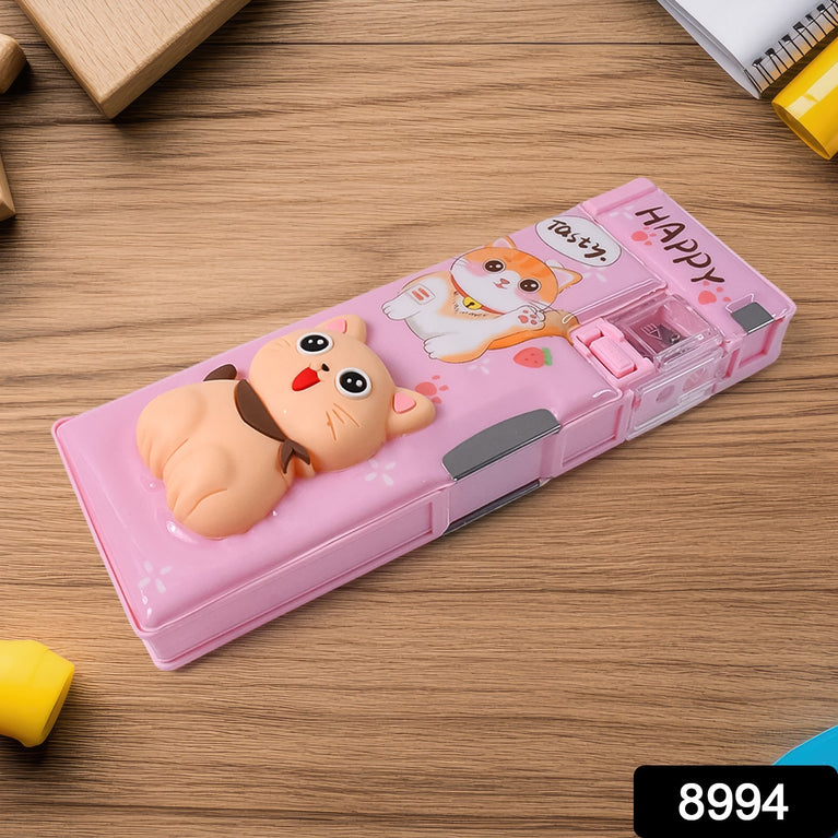 Magnetic Pencil Case Compass Box With Sharpener (1 Pc)