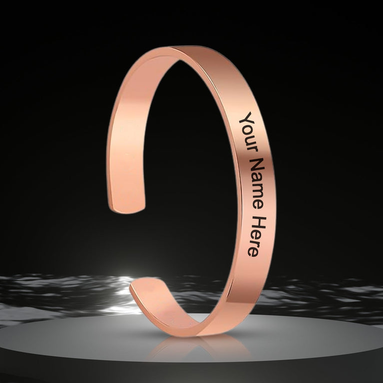 Customized Personalized Stylish Kada Bracelet (1 Pc Rose Gold Copper)