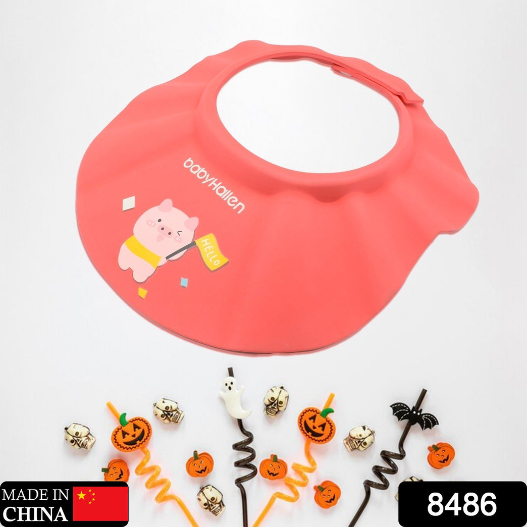 8486 Baby Shower Caps Bath Cap For Toddlerbabykidesoft Flexible Material Visor Hat Safe Shampoo Protection Shampoo Cap Hat New Born Infants Babies Shield Eyesears Protector Soft Comfortable Wash Hair (1 Pc)