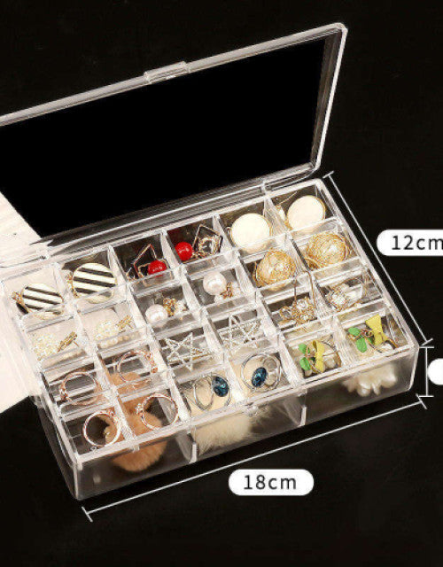 Earring Ring Necklace Girls Jewelry Organizer Case Plastic Jewelry Storage Box