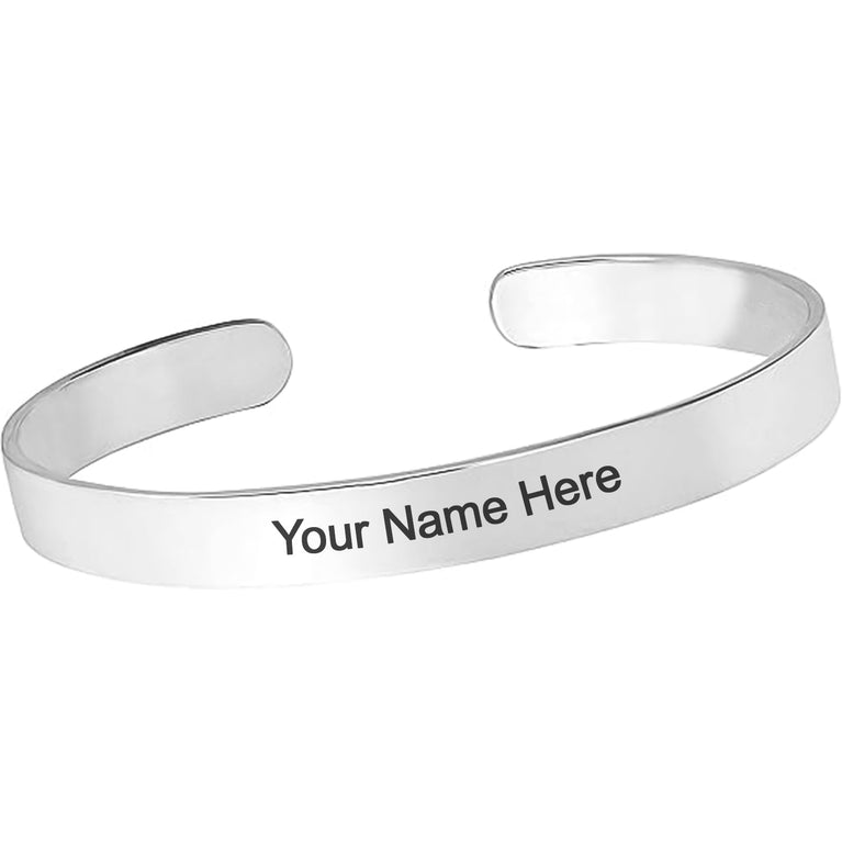 Customized Personalized Stylish Kada Bracelet (1 Pc Silver)