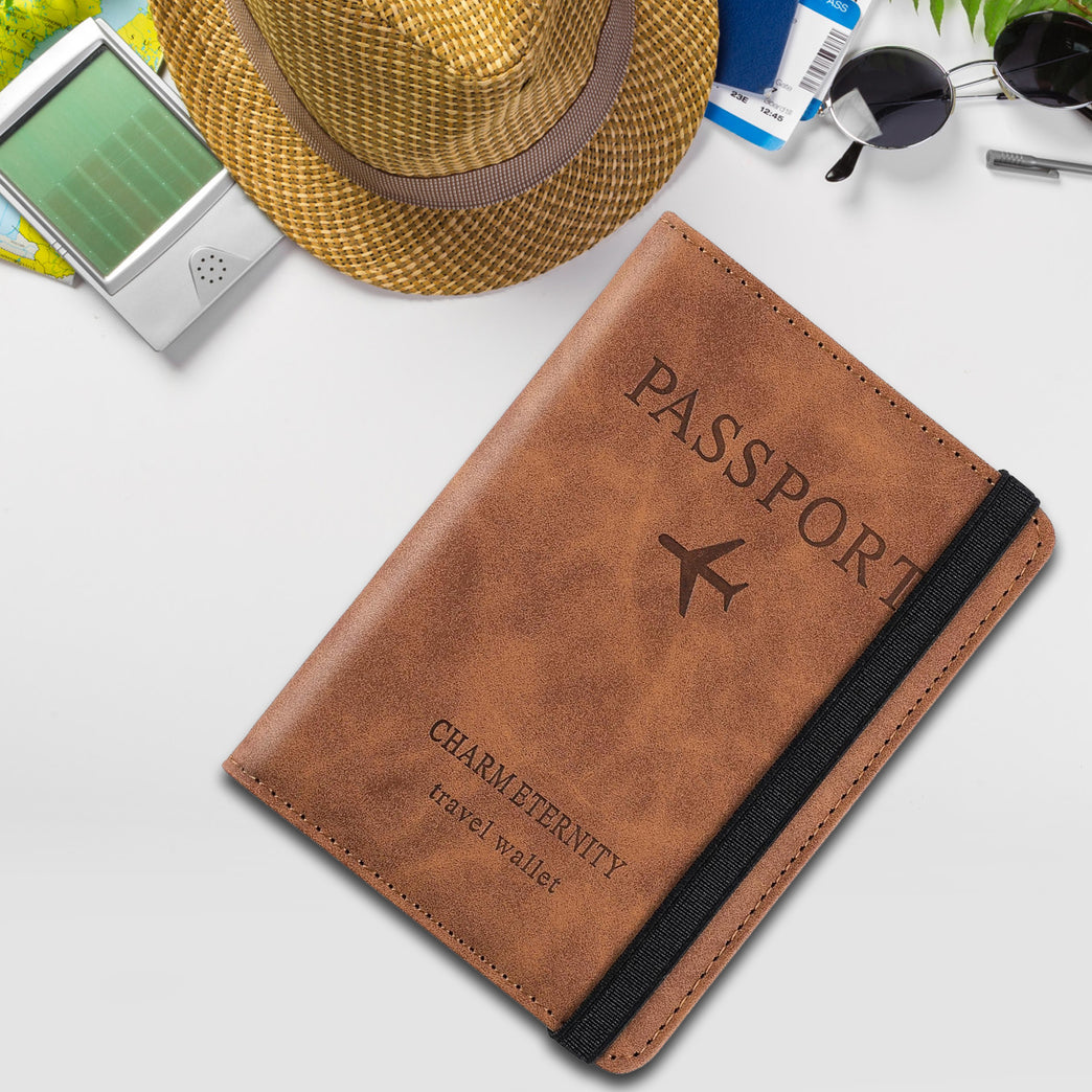 Passport Holder Cover Pu Leather Travel Wallet Case (1 Pc 1511 Cm)