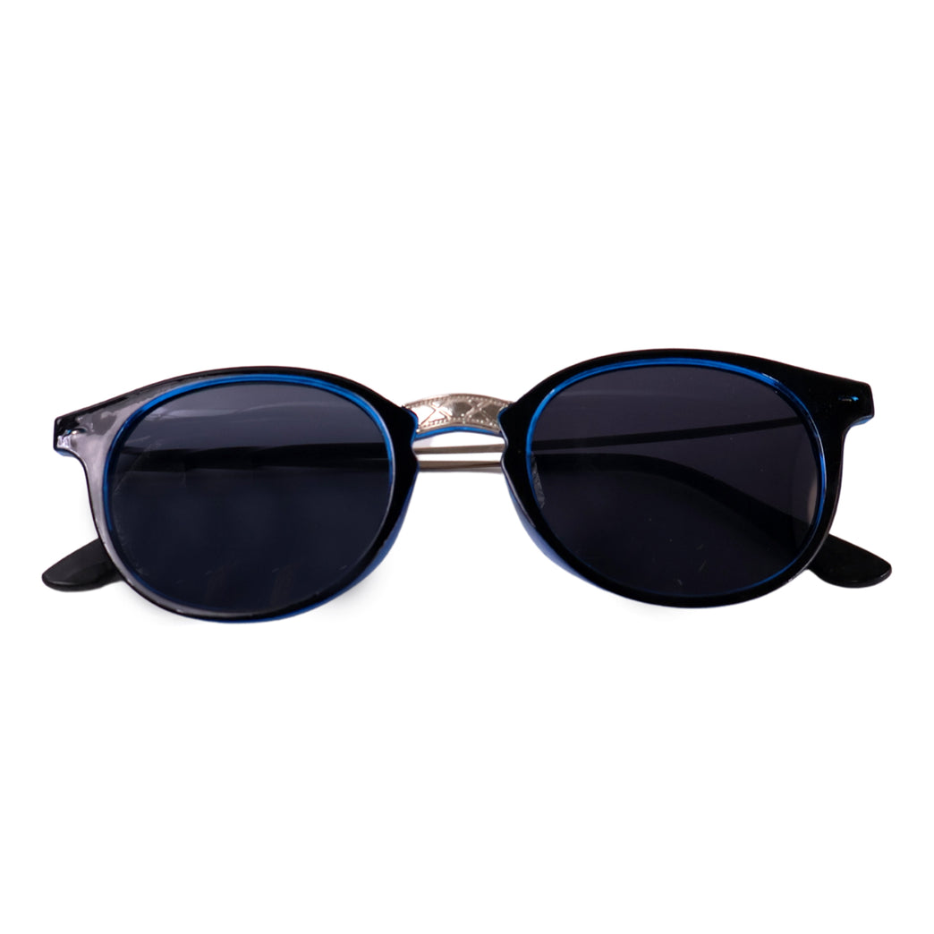 Blue Uv Protected Round Sunglasses Classic Sunglasses For Men Women Lightweight