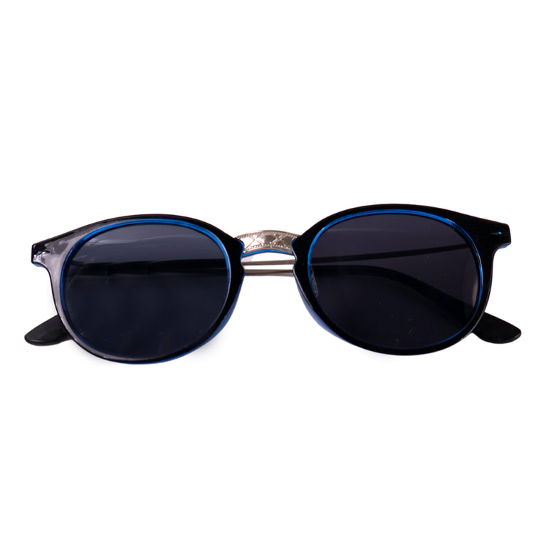 Blue Uv Protected Round Sunglasses Classic Sunglasses For Men Women Lightweight