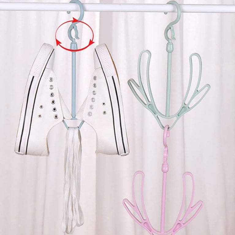 9136 Shoes Drying Hanger Rotatable Shoe Hanging Racks For Balcony Closet (1pc)