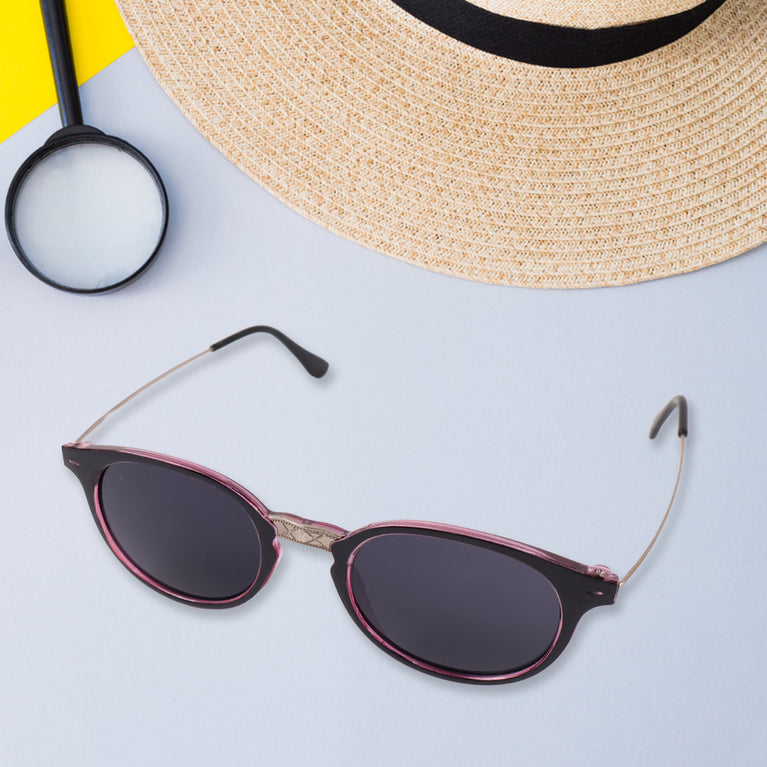 Pink Uv Protected Round Sunglasses Classic Sunglasses For Men Women Lightweight