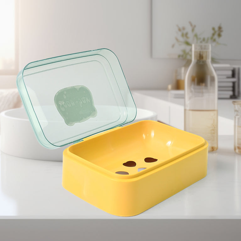 Plastic Soap Dish Portable Plastic Self Draining Soap Holder (1 Pc Mix Color)