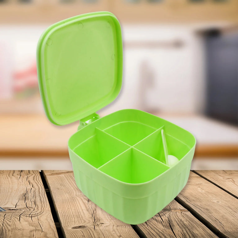 2678 4 Section Fancy Masala Box And Fancy Masala Container Used For Storing Various Types Of Masalas Including In Kitchen Purposes.
