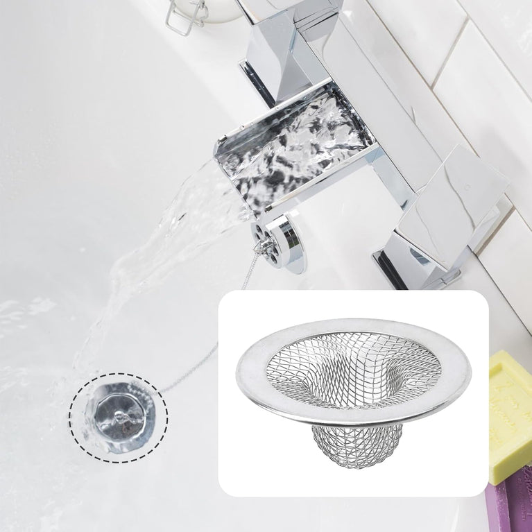 Stainless Steel Kitchen Sink Strainer (2 Pc Set)