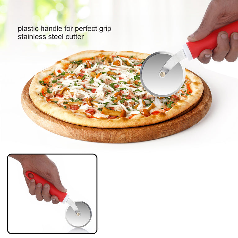8707 Ganesh Ganesh Pizza Pastry Cutter Wheel Pizza Cutter (Stainless Steel)