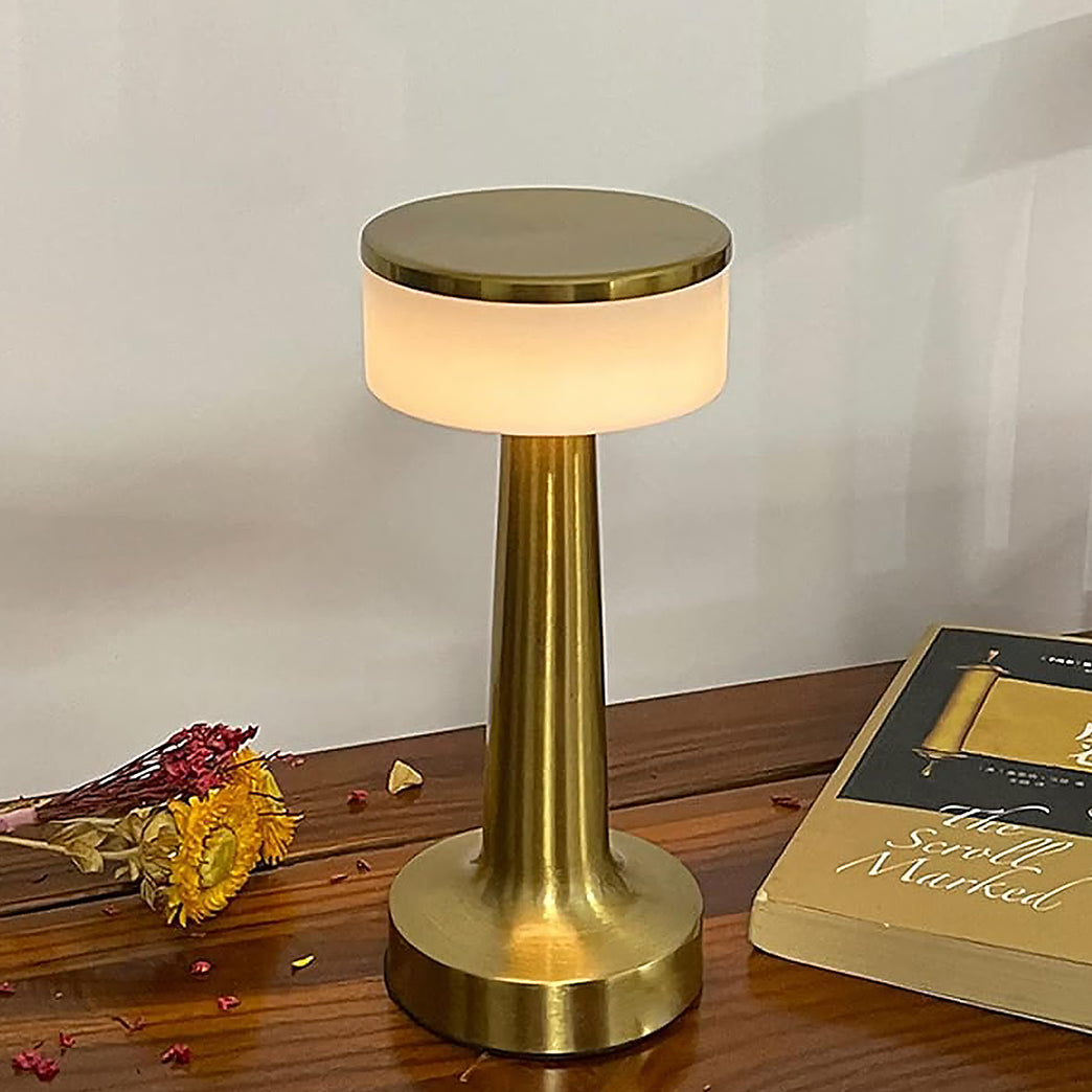 Led Lamp With Touch Control Decorative Desk Lamp Portable Metal Led Table Lamp Usb Rechargeable 3 Color 3 Levels Brightness Dimmable Eye Protection Modern Lamp For Home Decor Party Kids Room Bedroom (1 Pc)