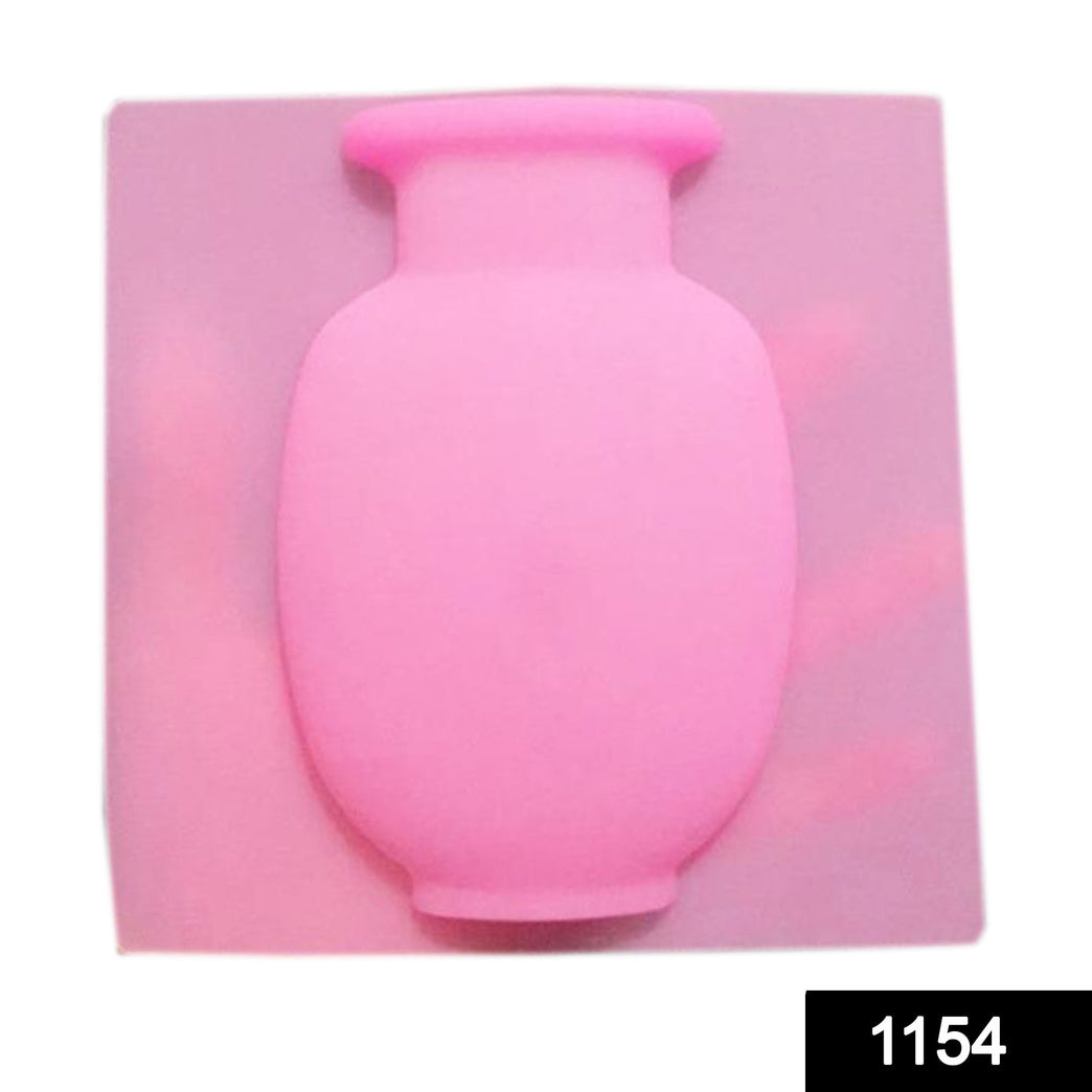 1154 Wall Hanging Silicone Flower Pot Sticker Plant Rack For Decoration (Multicolour)