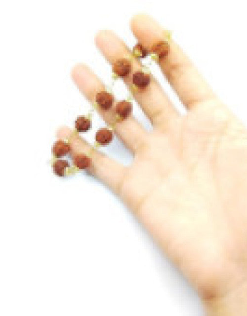 Original 5 Mukhi 5 Face Golden Cap Rudraksha Bracelet (Pack of 1)