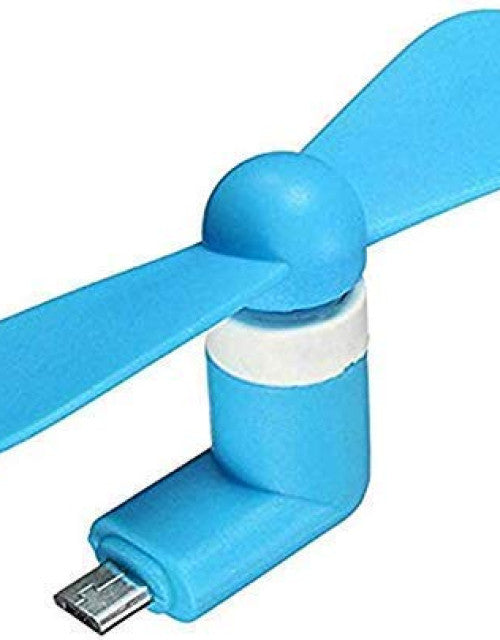 (Pack of 1) Portable USB Fan for OTG Enabled Phone Only, Multicolor, Small Fan for Android Smartphone/Tablet/Laptop/PC