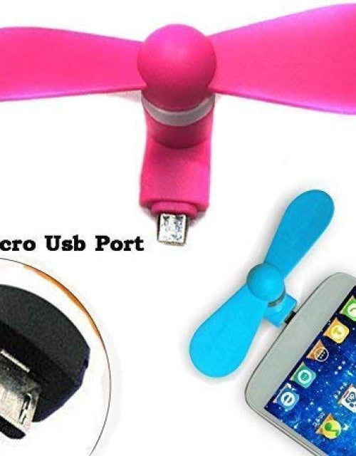 (Pack of 1) Portable USB Fan for OTG Enabled Phone Only, Multicolor, Small Fan for Android Smartphone/Tablet/Laptop/PC