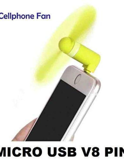 (Pack of 1) Portable USB Fan for OTG Enabled Phone Only, Multicolor, Small Fan for Android Smartphone/Tablet/Laptop/PC
