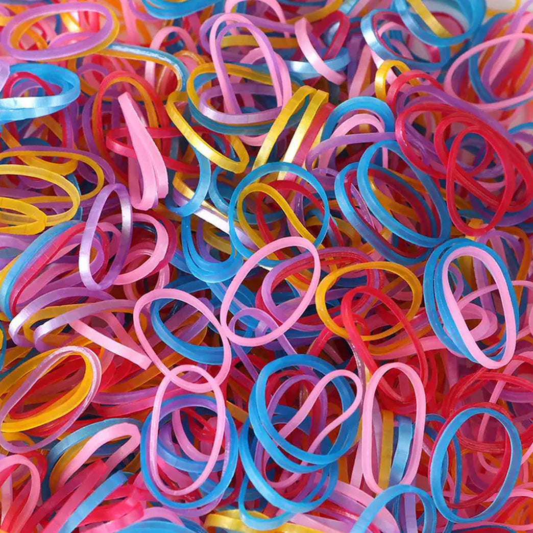 4356 Rubber Band For Officehome And Kitchen Accessories Item Products Elastic Rubber Bands Flexible Reusable Nylon Elastic Unbreakable For Stationery School Multicolor (0.75 Inch 50 Gm)