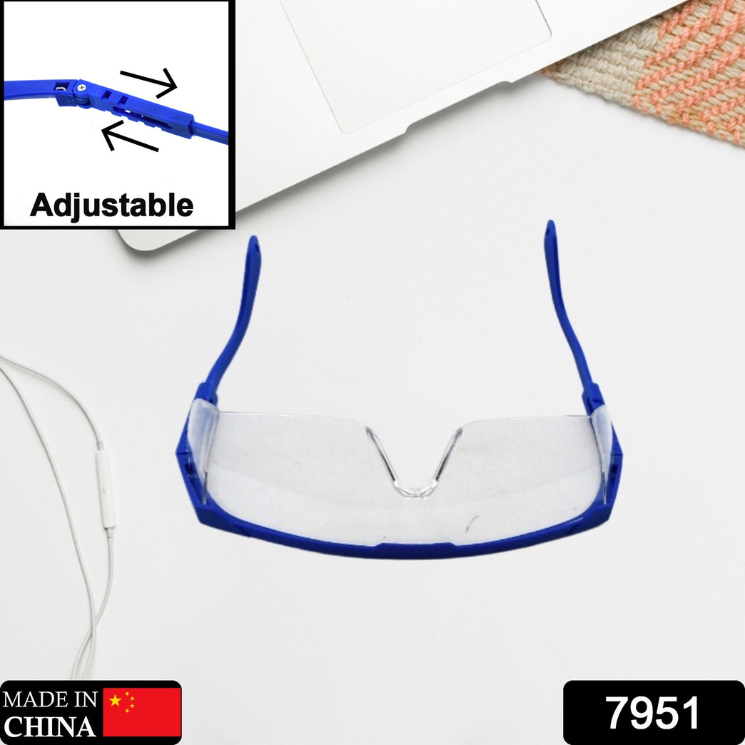 7951 Safety Glasses Dust Wind Proof Eye Glasses Uv Protection Safety Goggles Eyewear Adjustable Spray Clear Shooting Eye Protection Eyewear Clear Glasses For Men Women Lab Goggles Over Glasses