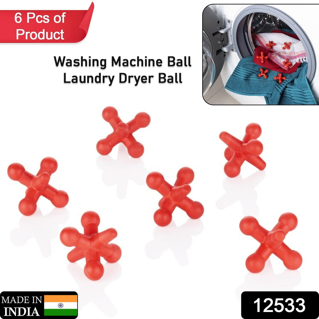 12533 Reusable Eco-friendly Laundry Washing Balls For Washing Machine Laundry Dryer Ball (6 Pc Set)